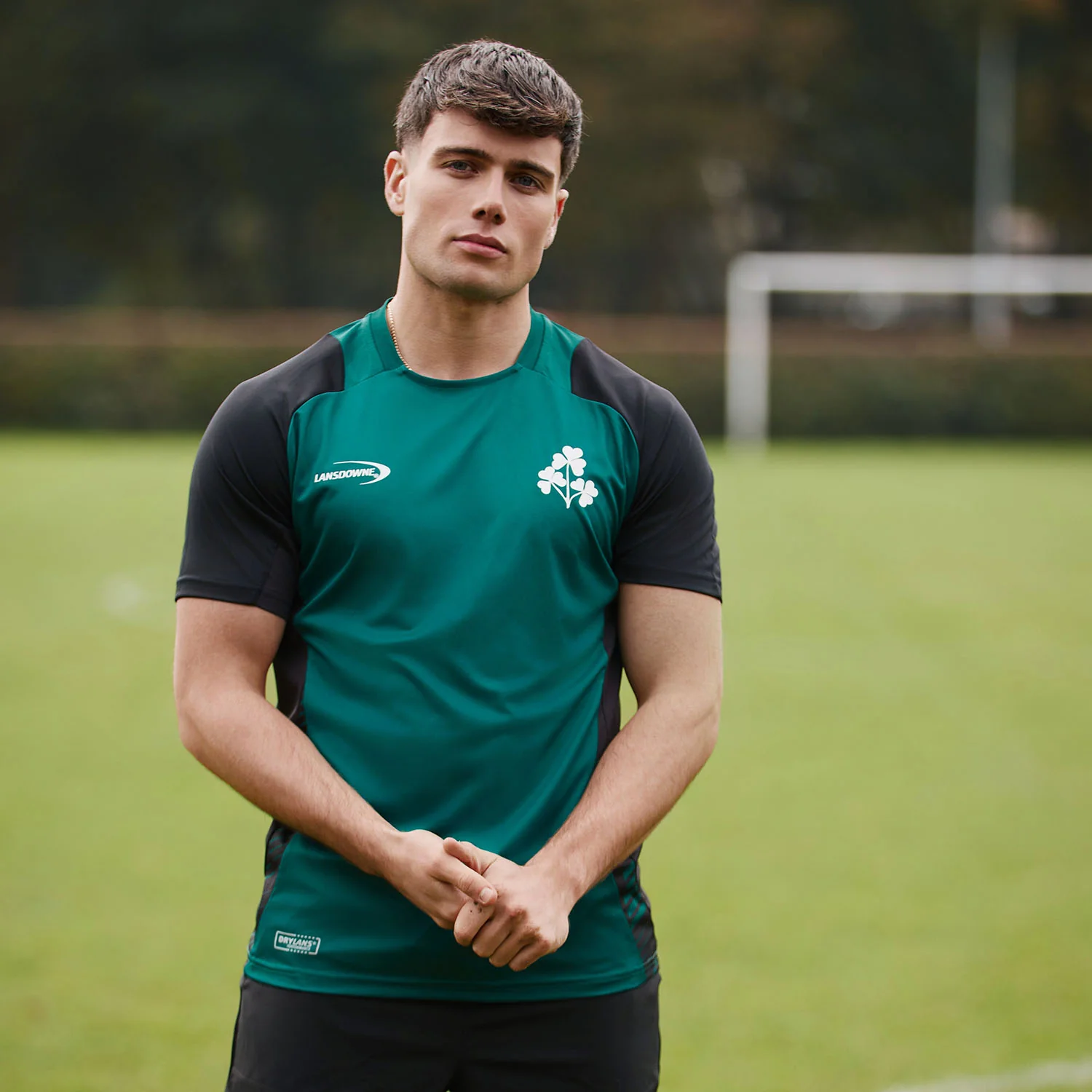 Lansdowne Ireland Green and Black Shamrock Performance Top - Image 2