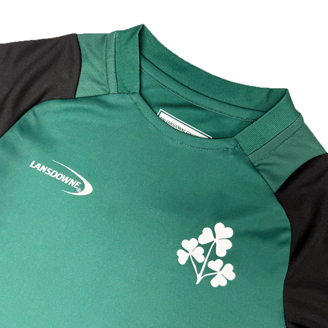 Lansdowne Ireland Kids Green and Black Shamrock Performance Top - Image 3