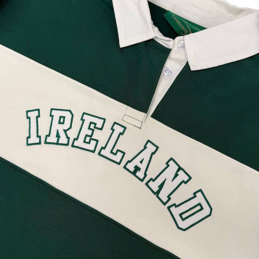 Lansdowne Ireland Striped Long Sleeve Polo Rugby Shirt - Image 3