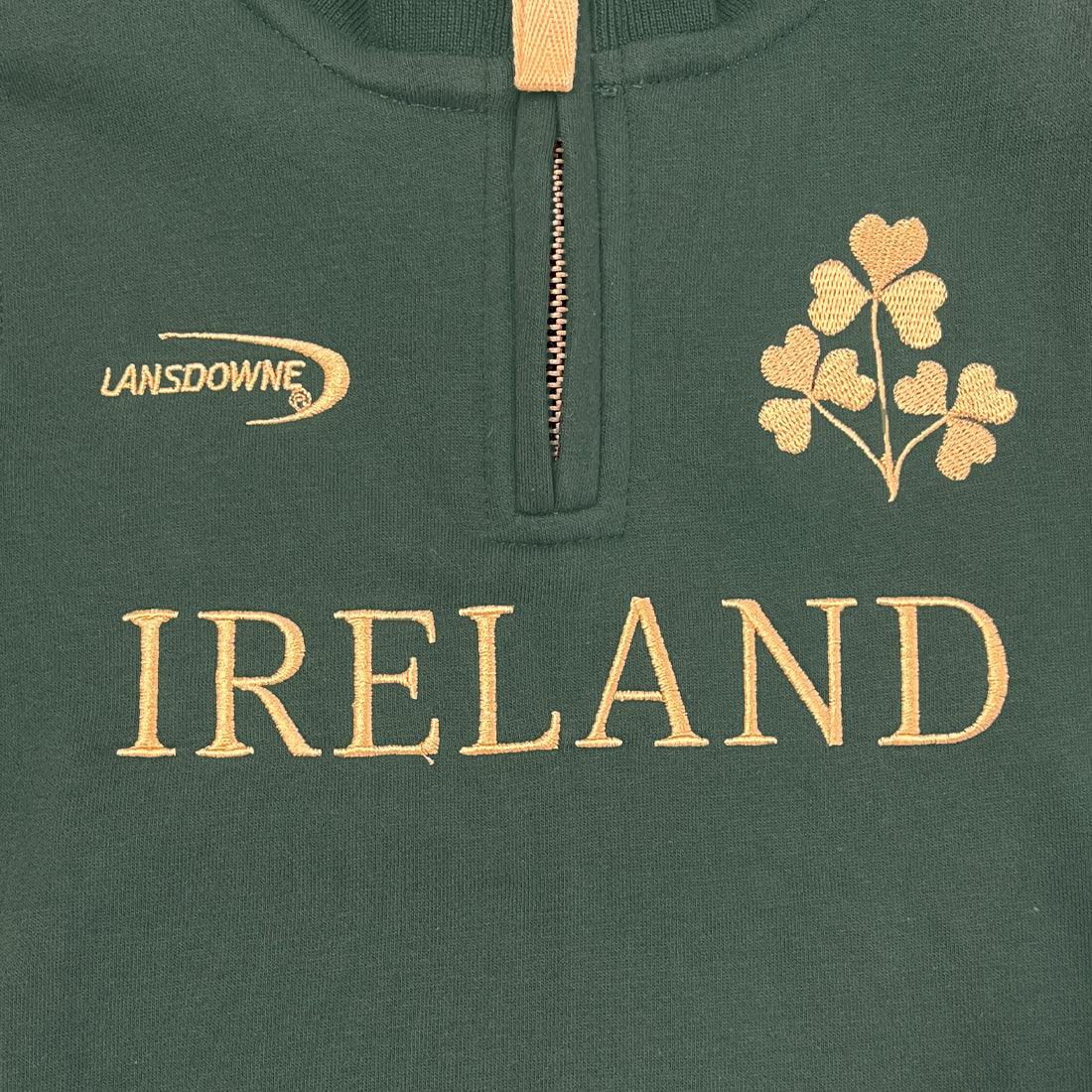 Lansdowne Kids Shamrock 1/4 Zip Green Fleece Top - Image 4