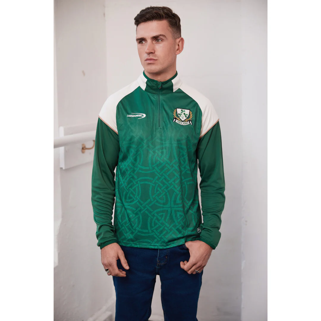 Lansdowne Mens Ireland Celtic Performance 1/4 Zip Top - Image 2
