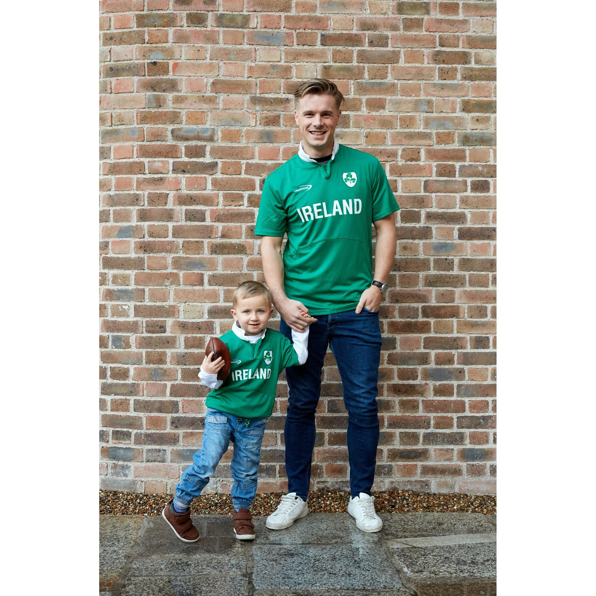 Lansdowne Mens Ireland Rugby Performance Top With Shamrock Crest Green - Image 6