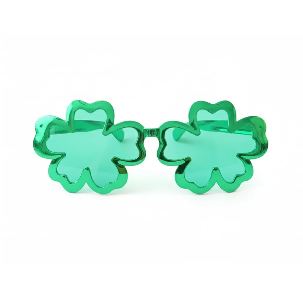 Large Green Clover Glasses