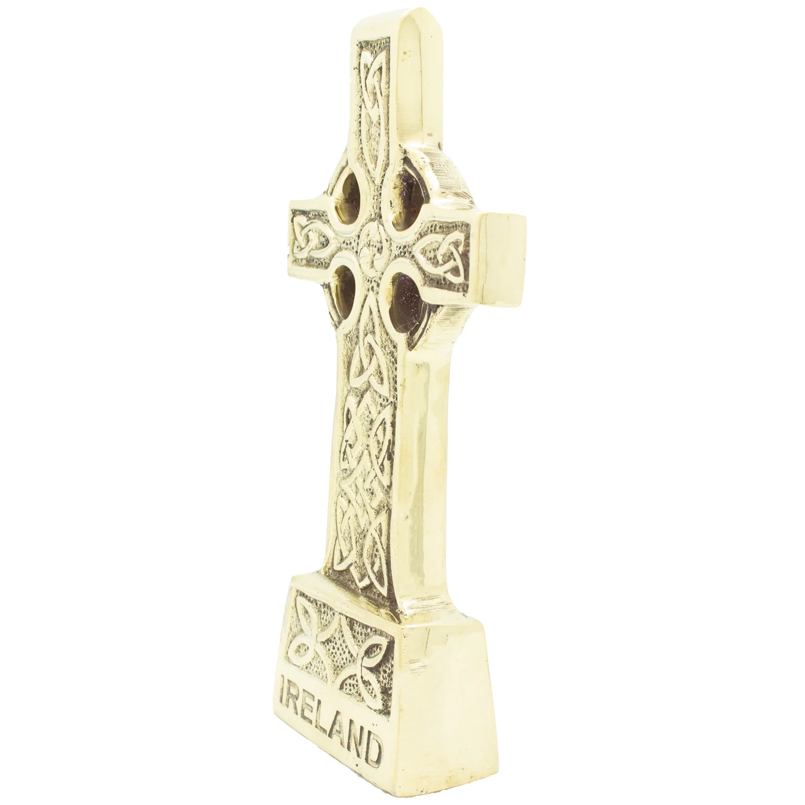 Large Standing Brass Celtic Cross - Image 2