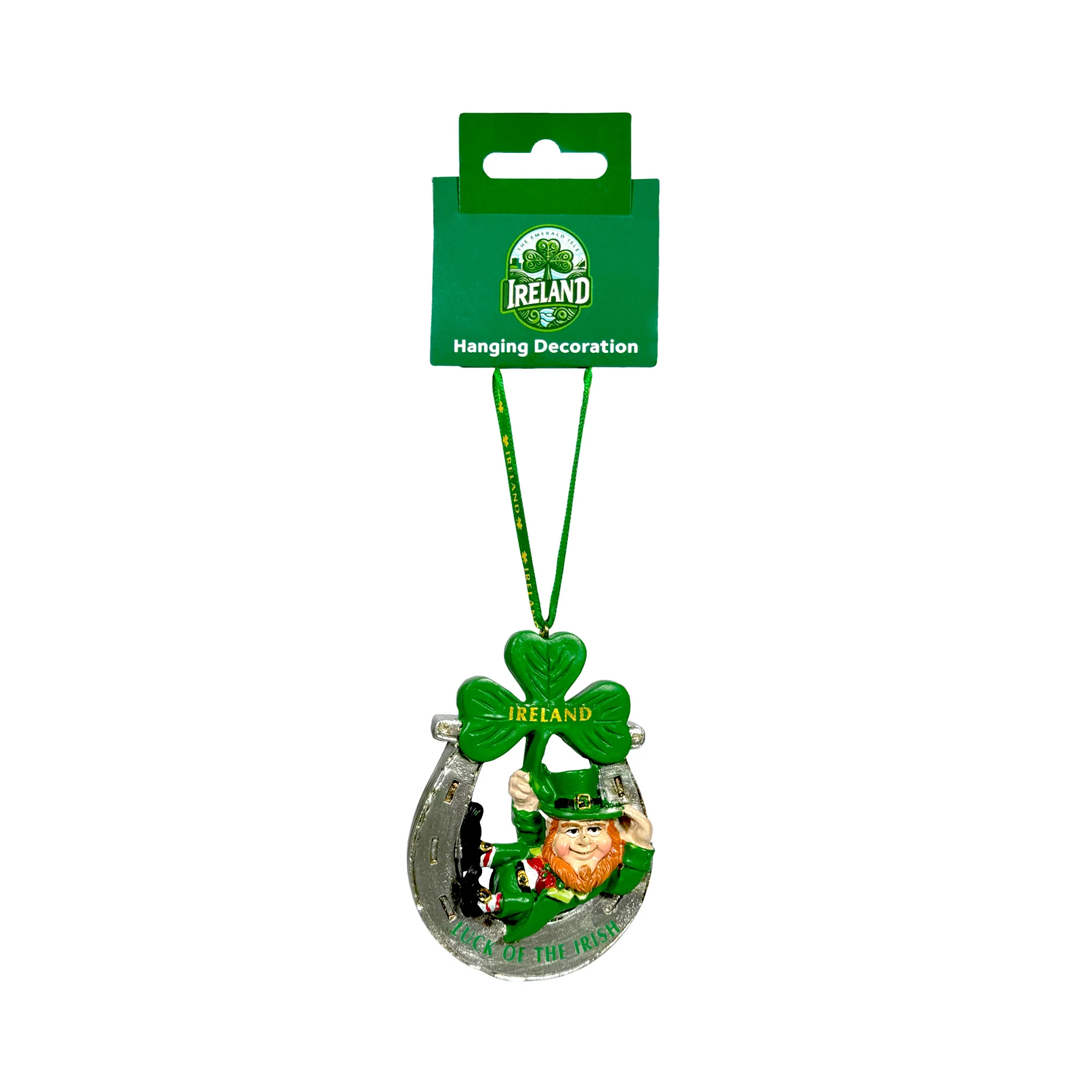 Leprechaun On Horseshoe With Shamrock Decoration - Image 2