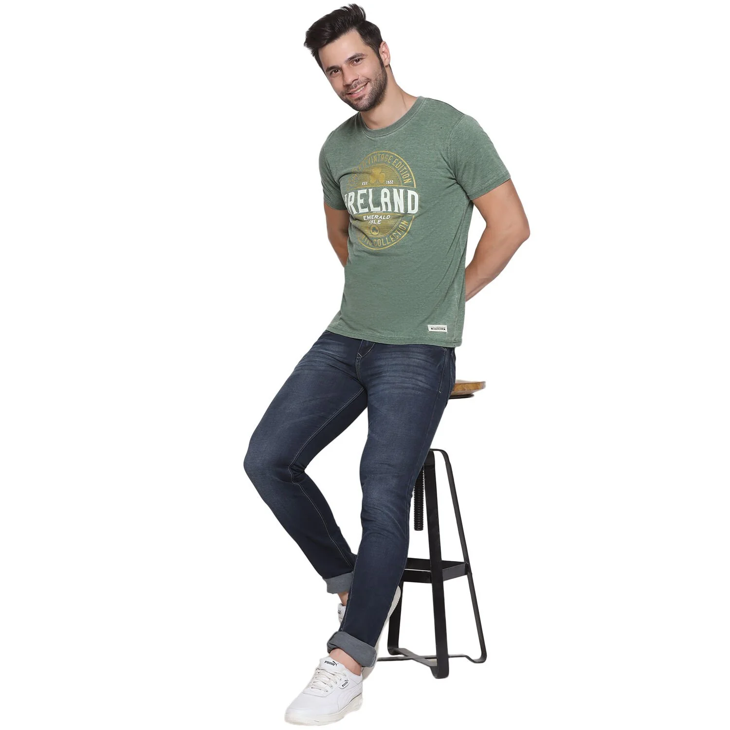 Limited Vintage Edition Ireland Unisex T-shirt Burnout Green - Image 4