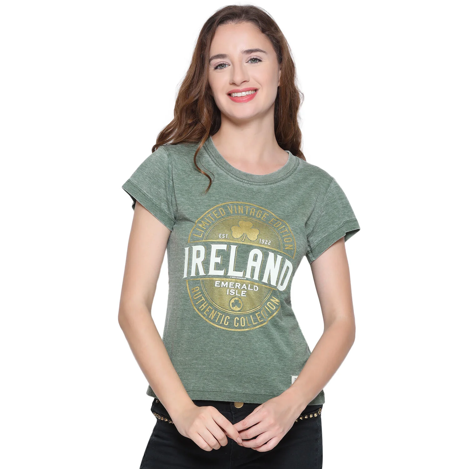 Limited Vintage Edition Ireland Unisex T-shirt Burnout Green - Image 5