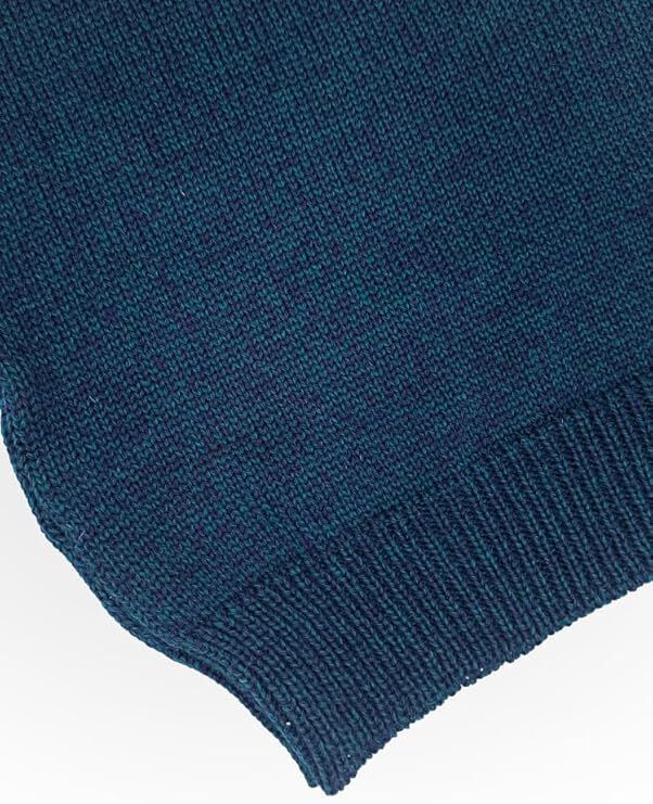 Men's Aran Quarter Zip Wool Blackwatch Jumper - Image 4