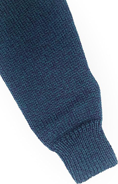 Men's Aran Quarter Zip Wool Blackwatch Jumper - Image 5