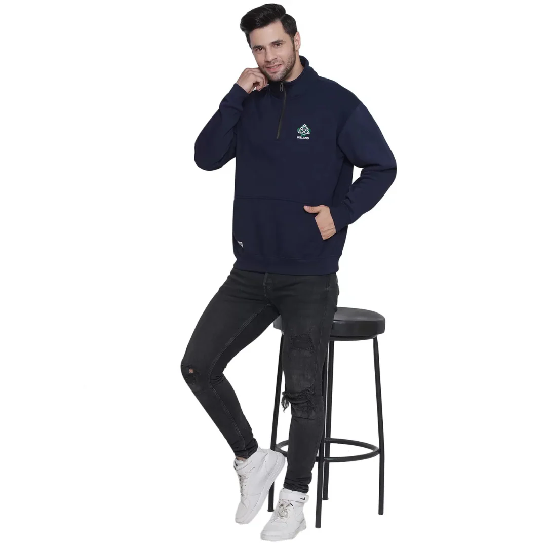 Men's Celtic Quarter-zip Sweatshirt Navy - Image 3