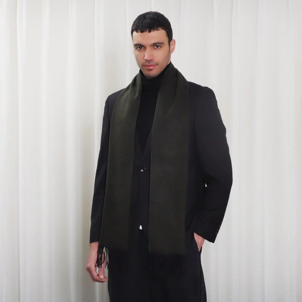 Men's Celtic Tweed Green Scarf - Image 3