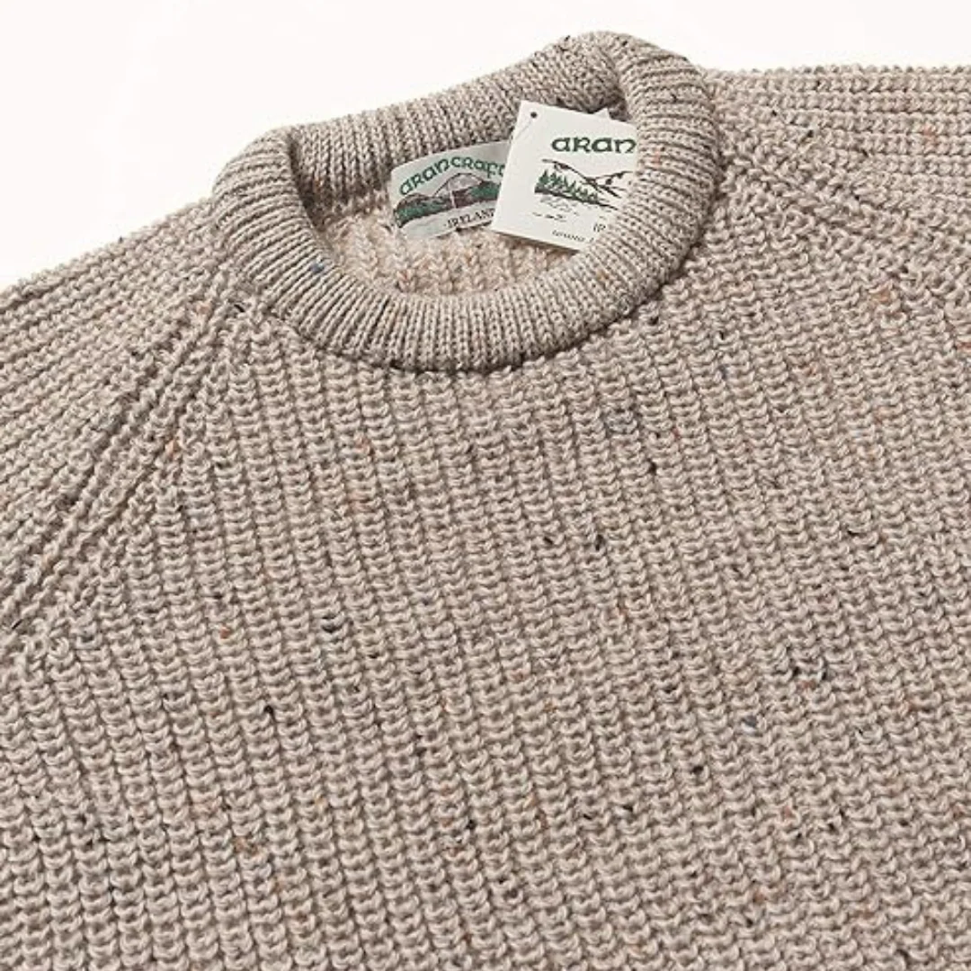 Men's Fisherman Ribbed Aran Skiddaw Jumper - Image 3