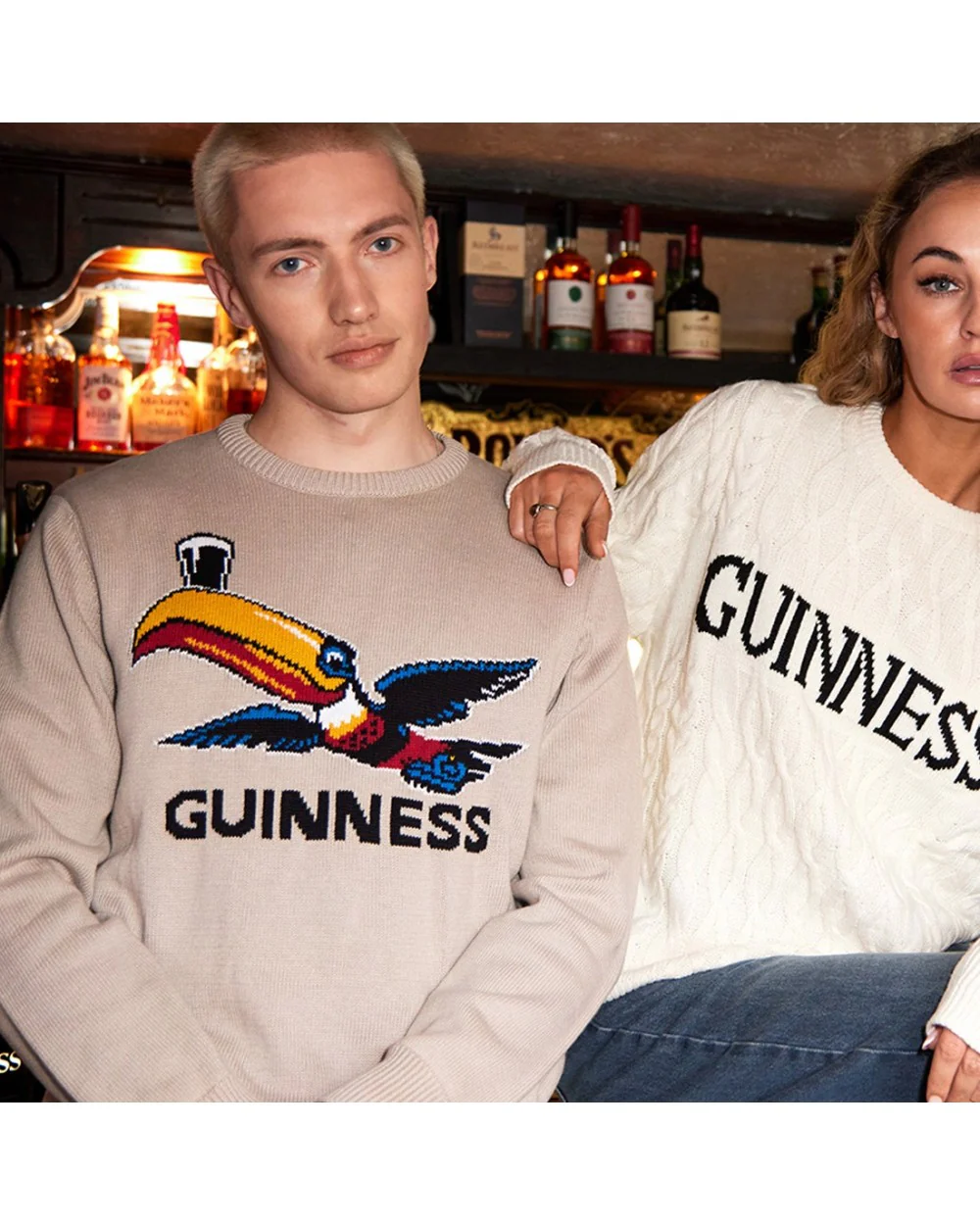Men's Guinness Flying Toucan Crew Neck Jumper - Image 5