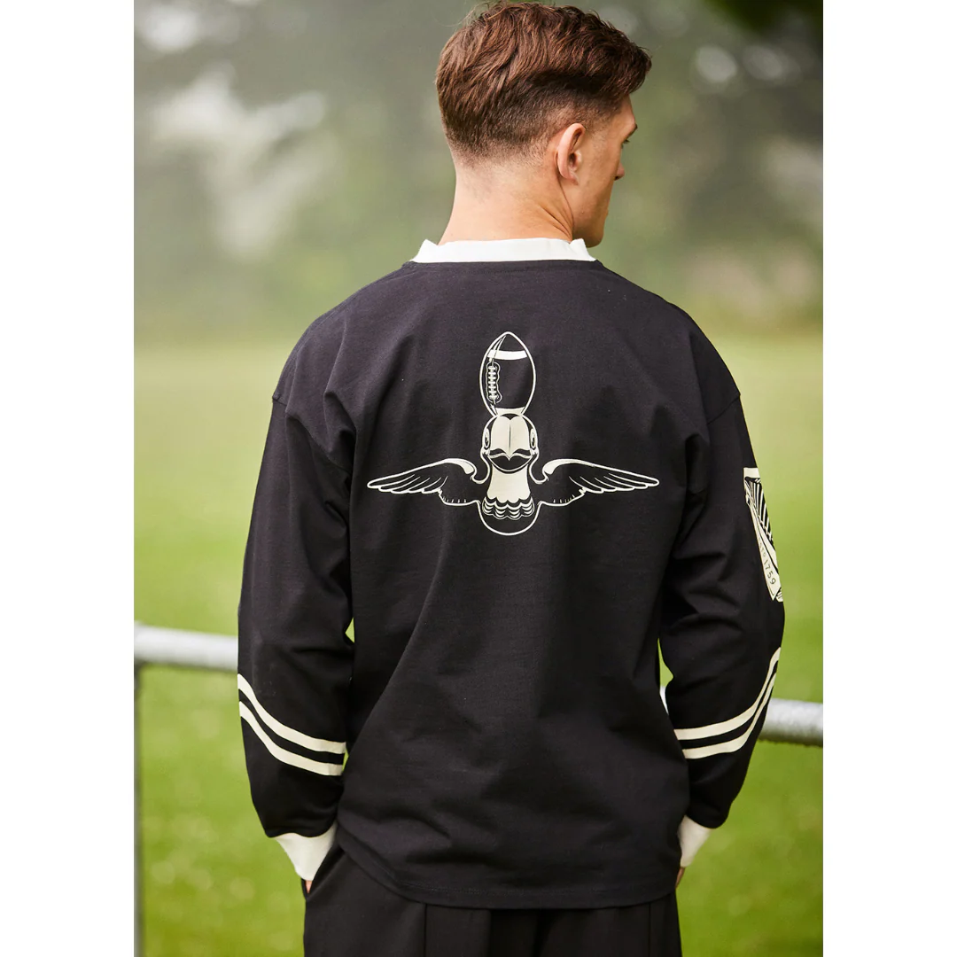 Men's Guinness Toucan Black And Cream American Football Top - Image 3