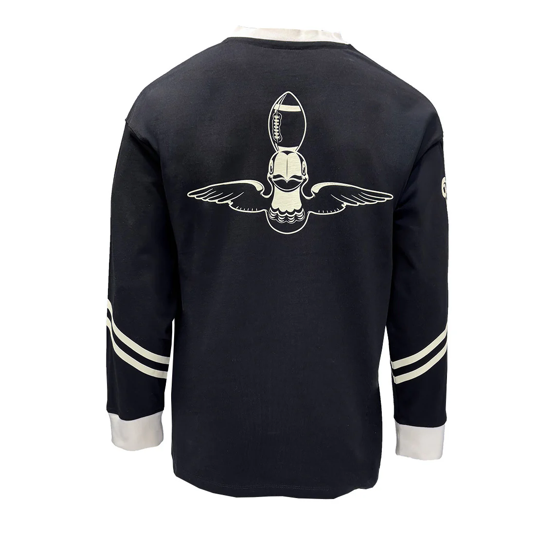 Men's Guinness Toucan Black And Cream American Football Top - Image 4