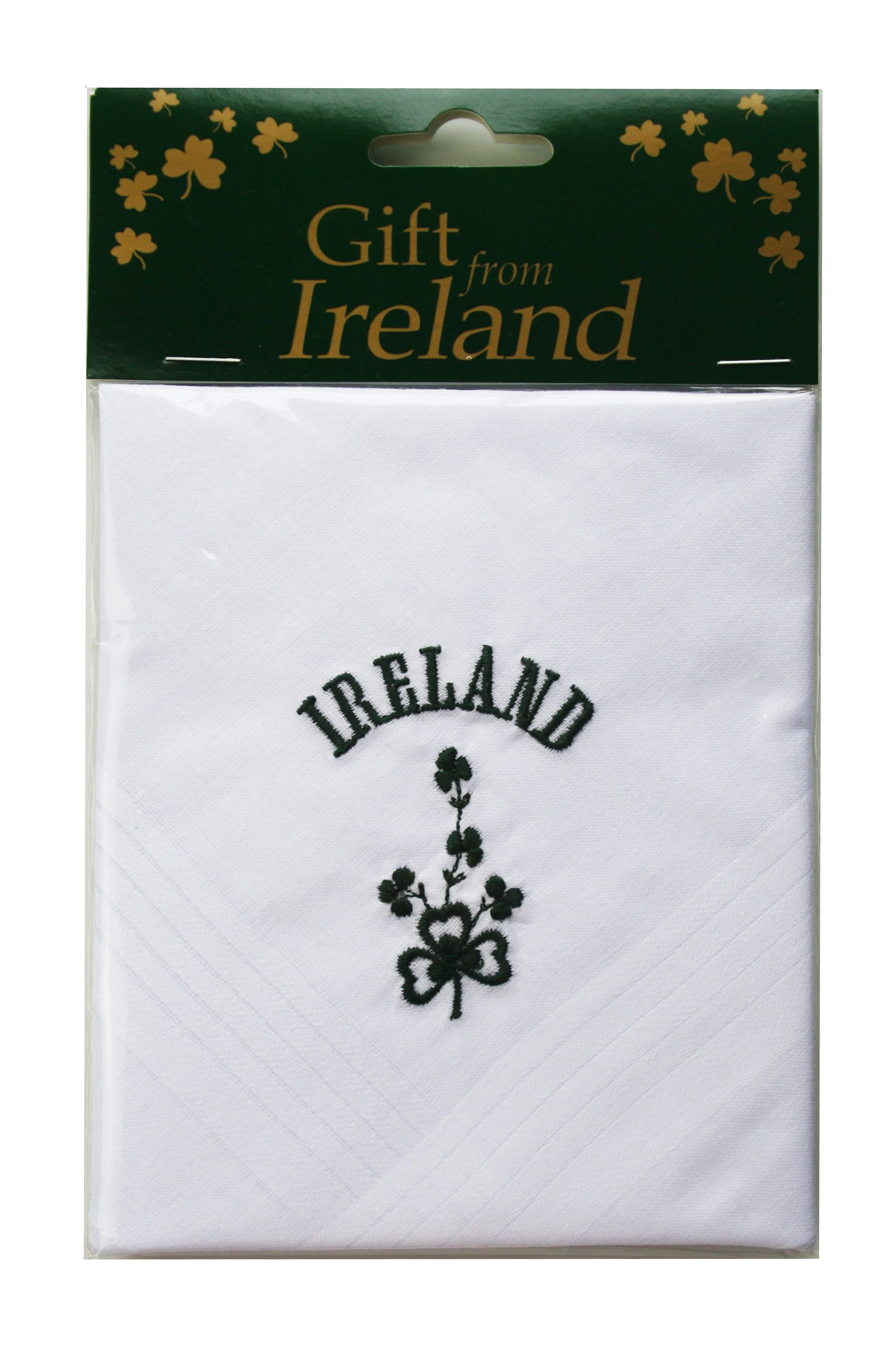 Mens Pure Cotton Handkerchief With Green Ireland & Shamrock Print - Image 2