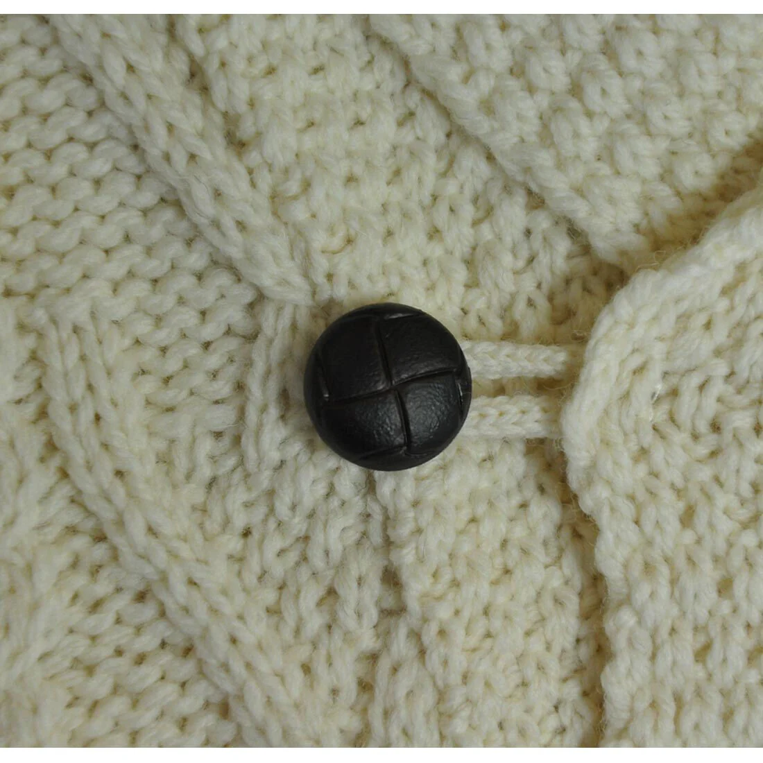 Men's Shawl Collar Aran Jumper - Image 4