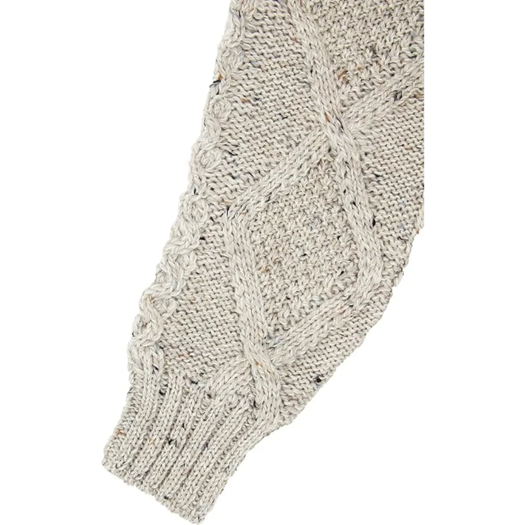 Men's Shawl Collar Grandfather Oatmeal Cardigan - Image 6