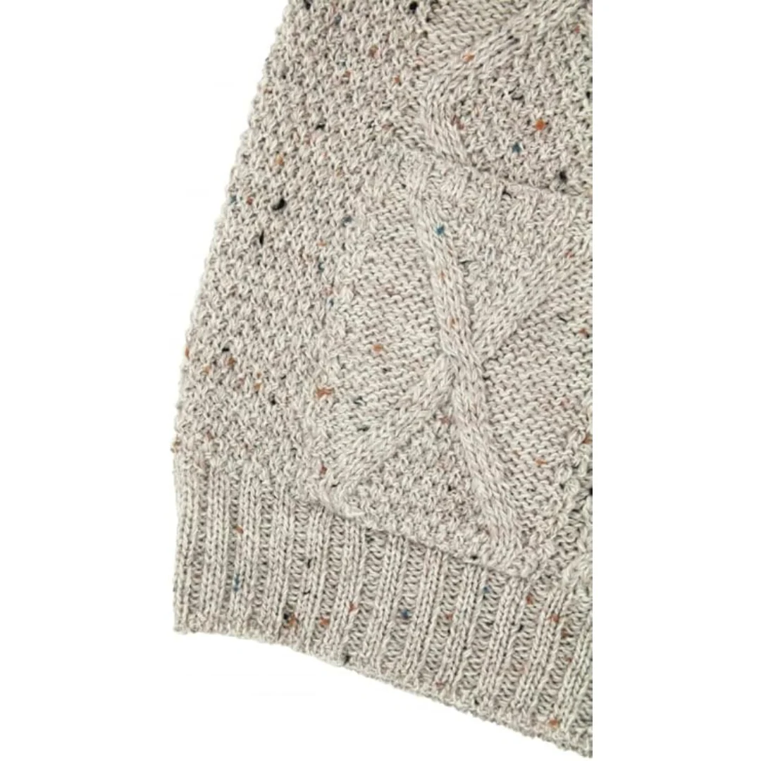 Men's Shawl Collar Grandfather Oatmeal Cardigan - Image 7