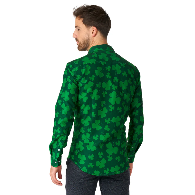 Mens St.Patrick's Day Shamrock Shirt - Image 3