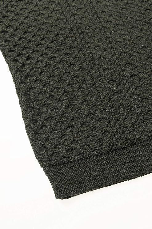 Men's Supersoft Half Zip Aran Green Jumper - Image 3