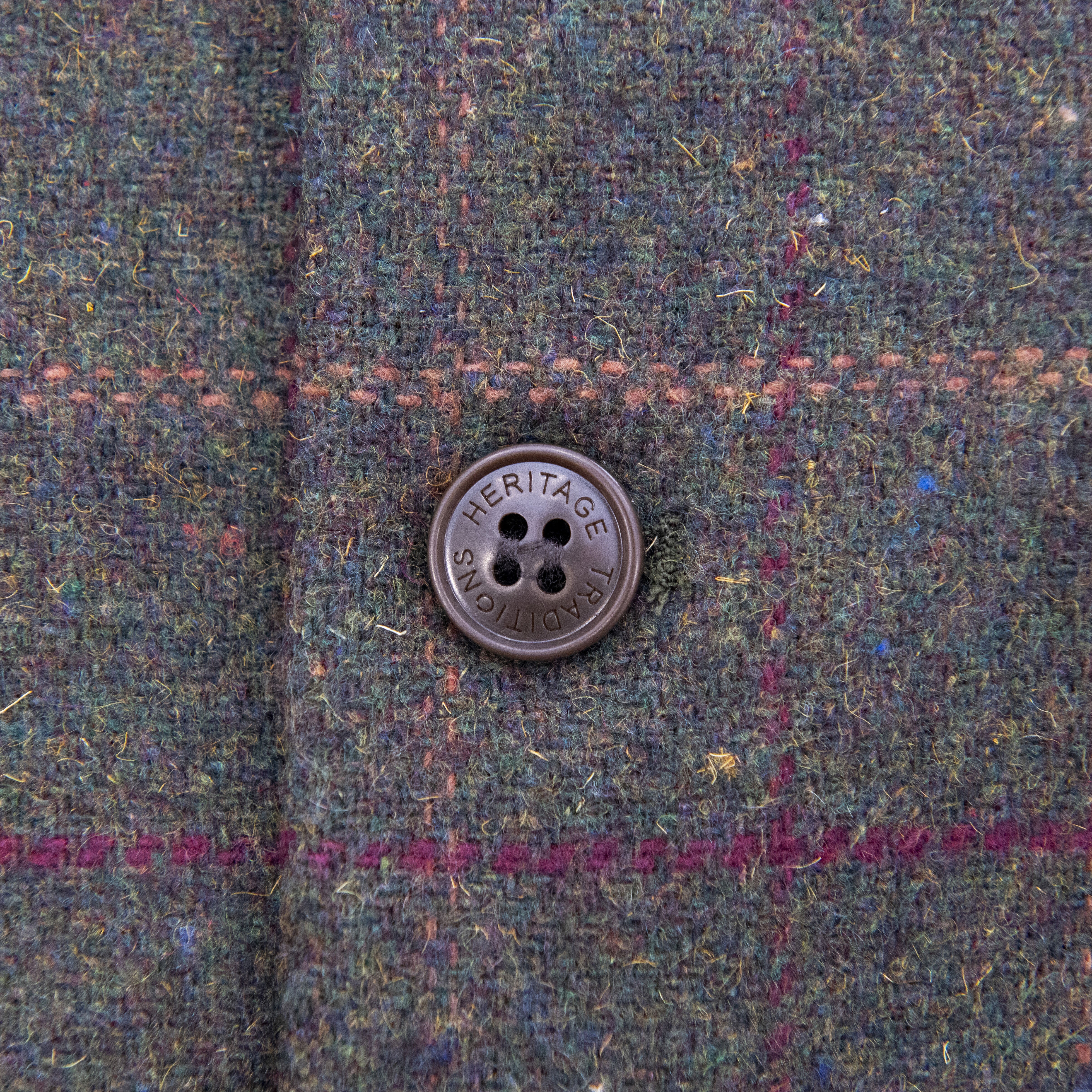 Men's Tweed Box Check Waistcoat Green - Image 5
