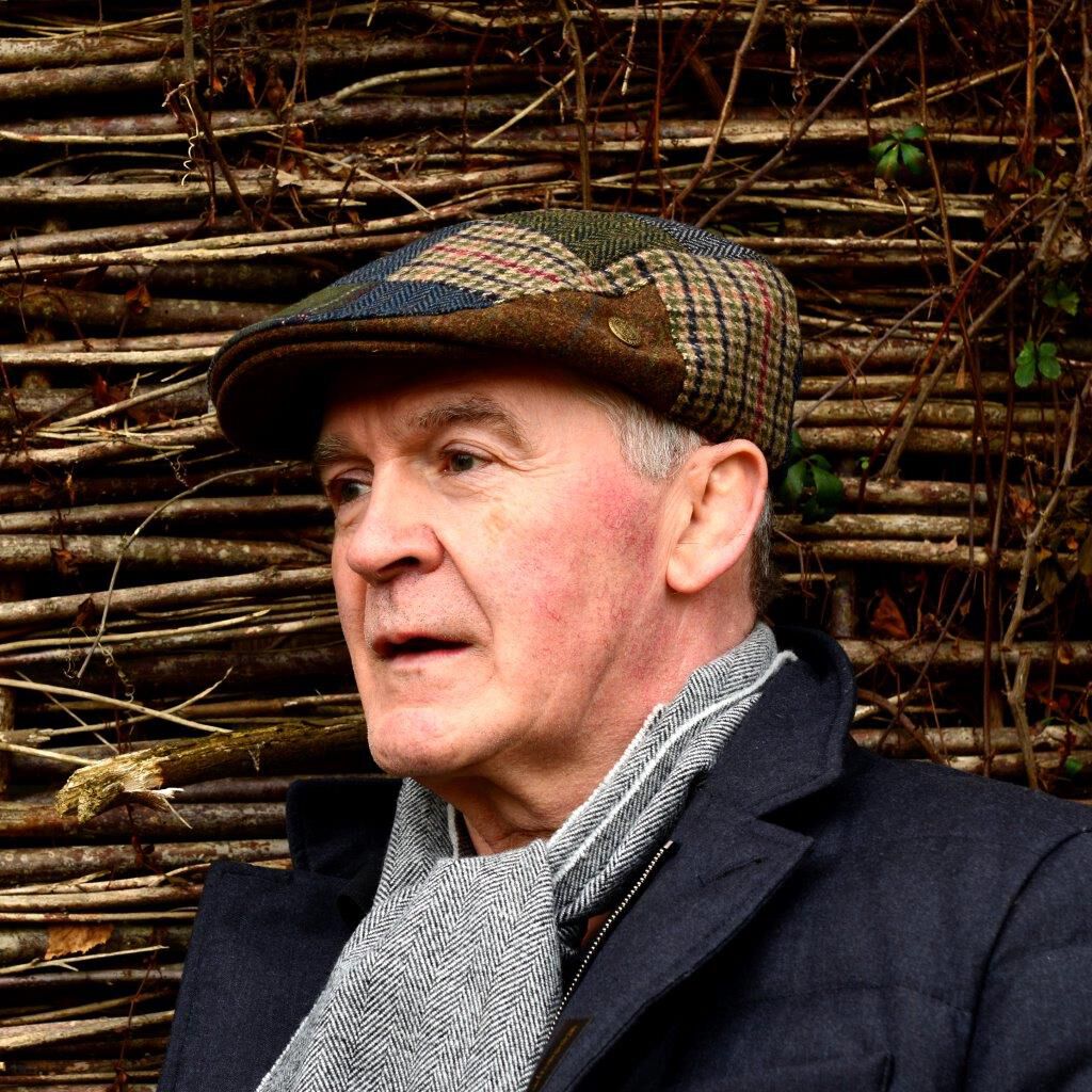 Mens Tweed Hat Countryman Patchwork Navy - Image 2
