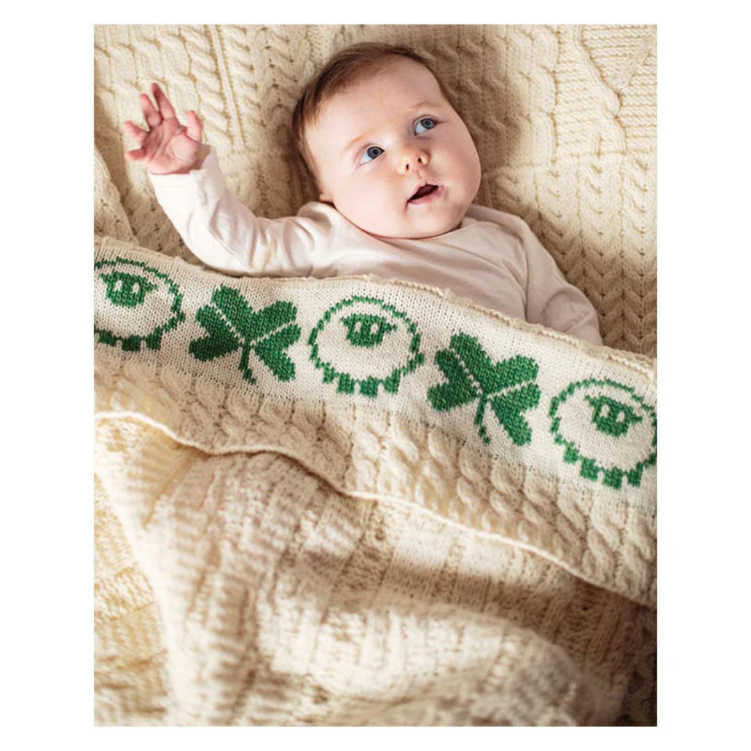 Merino Sheep & Shamrock Baby Throw - Image 3