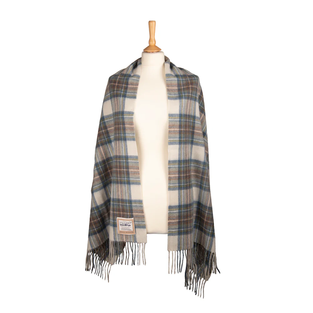 Muted Dress Stewart Tartan Wool Stole - Image 2