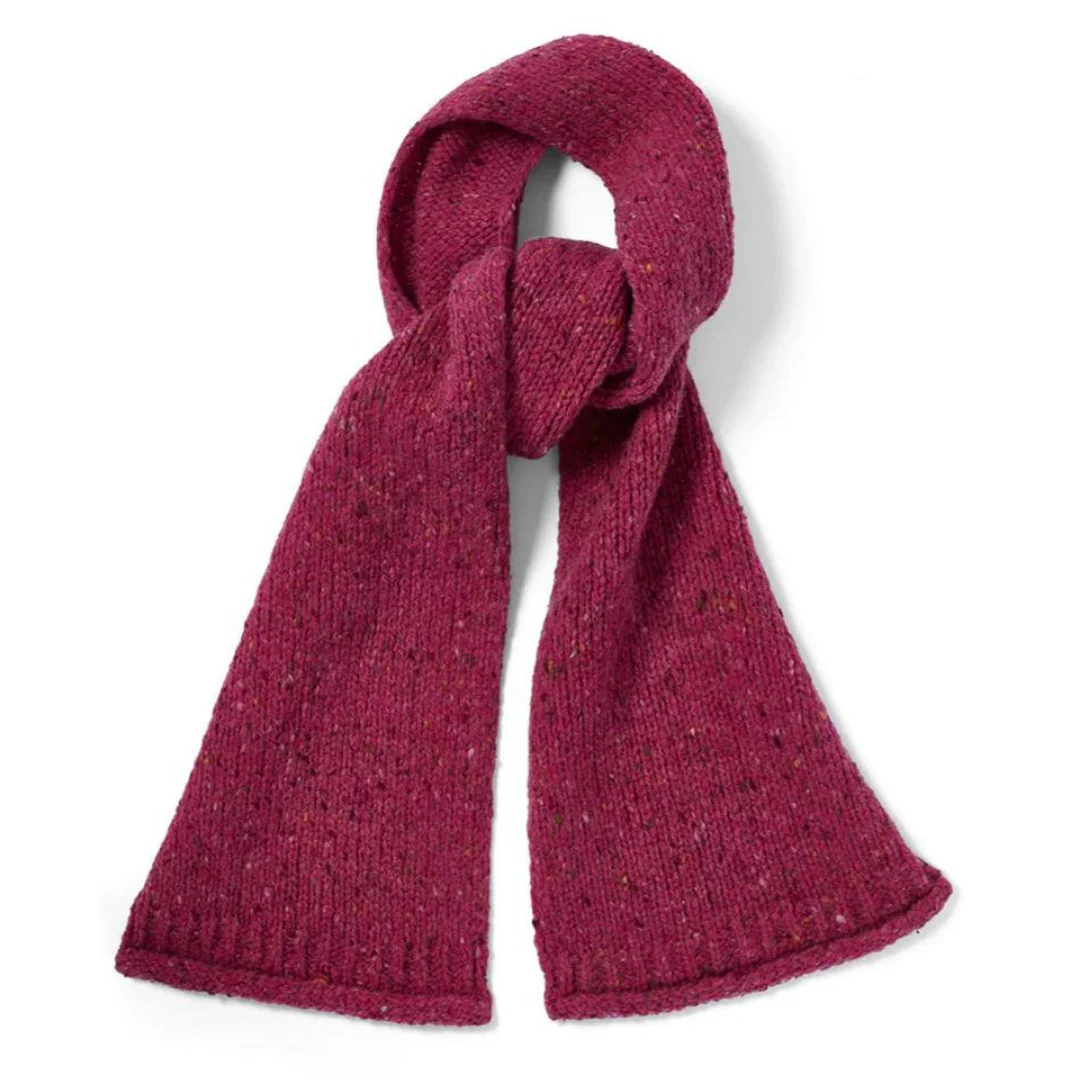 Nepped Woollen Scarf Pink