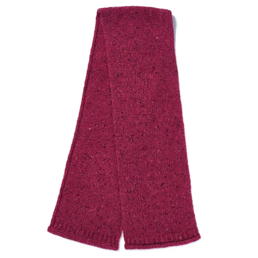 Nepped Woollen Scarf Pink - Image 4