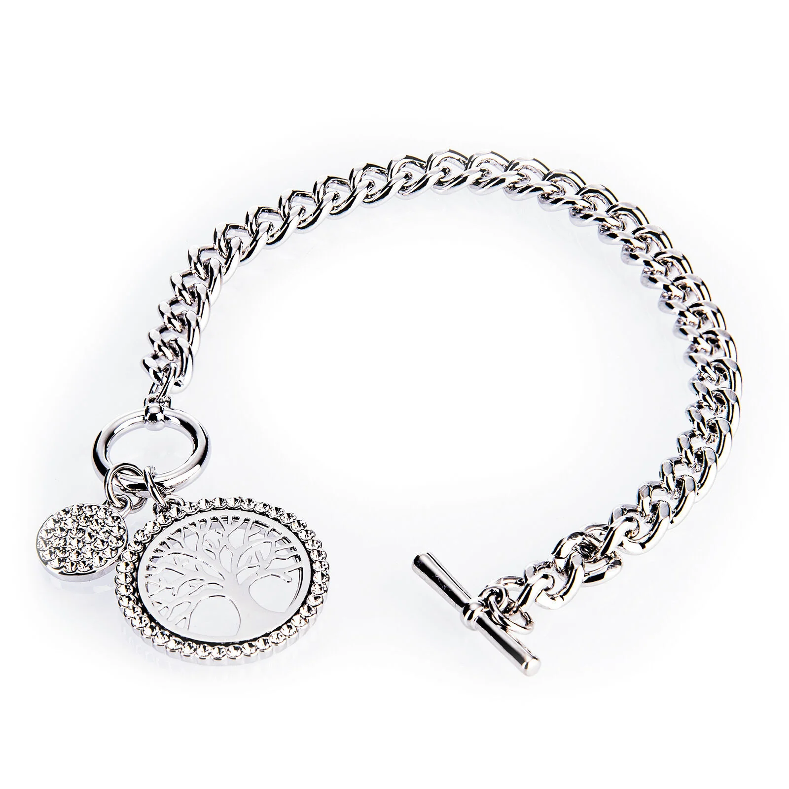 Newgrange Living Silver Tree Of Life Toggle Bracelet