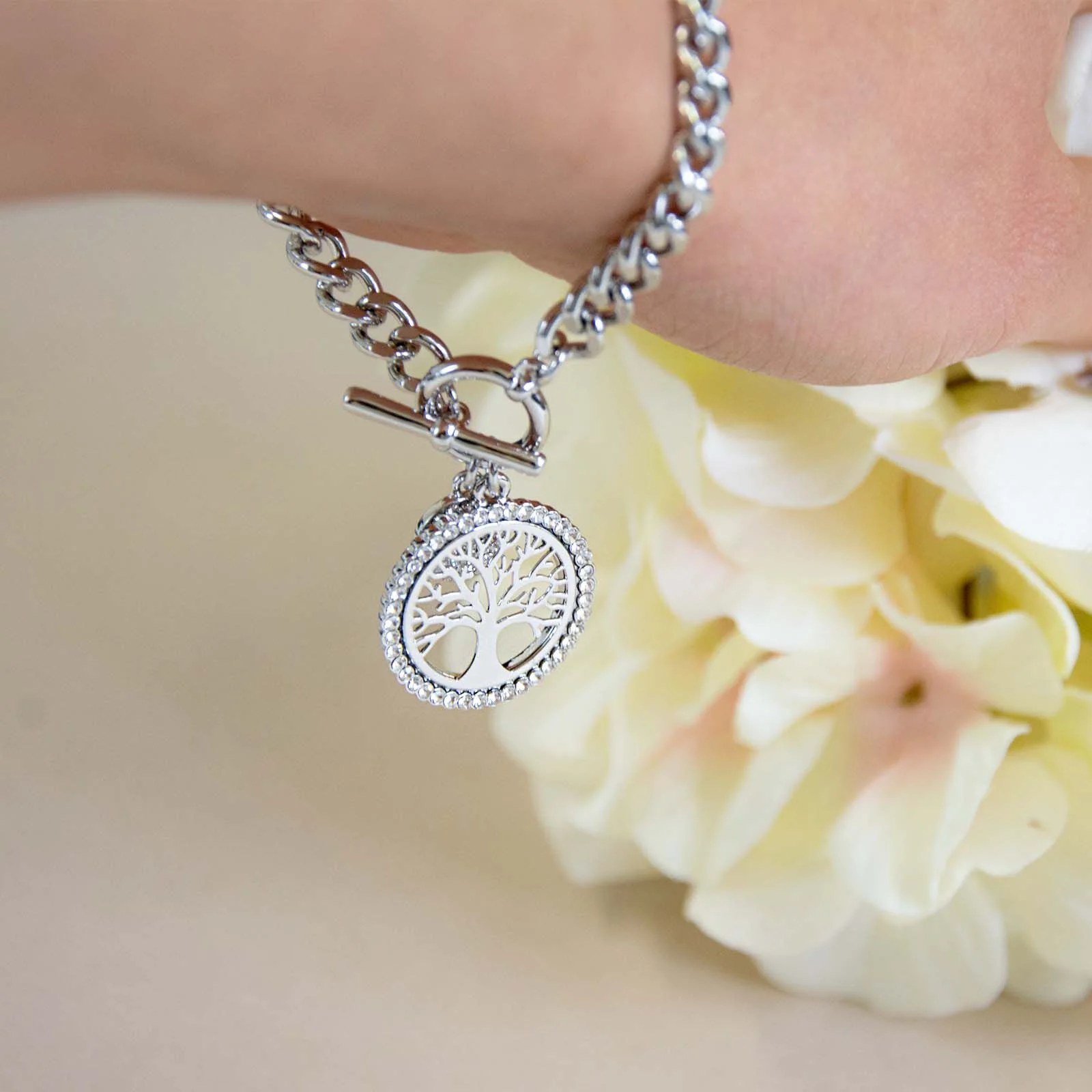 Newgrange Living Silver Tree Of Life Toggle Bracelet - Image 2
