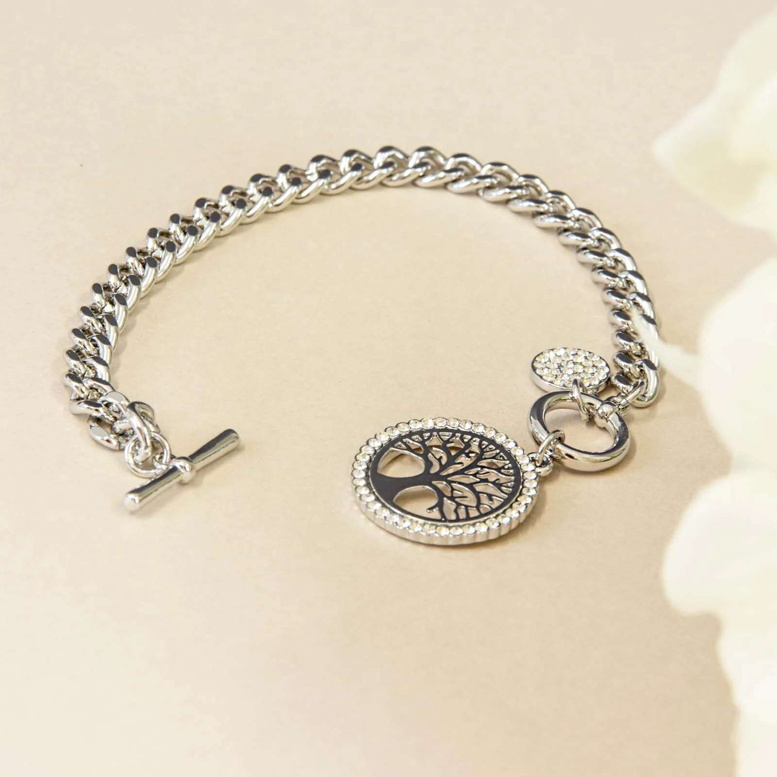 Newgrange Living Silver Tree Of Life Toggle Bracelet - Image 3
