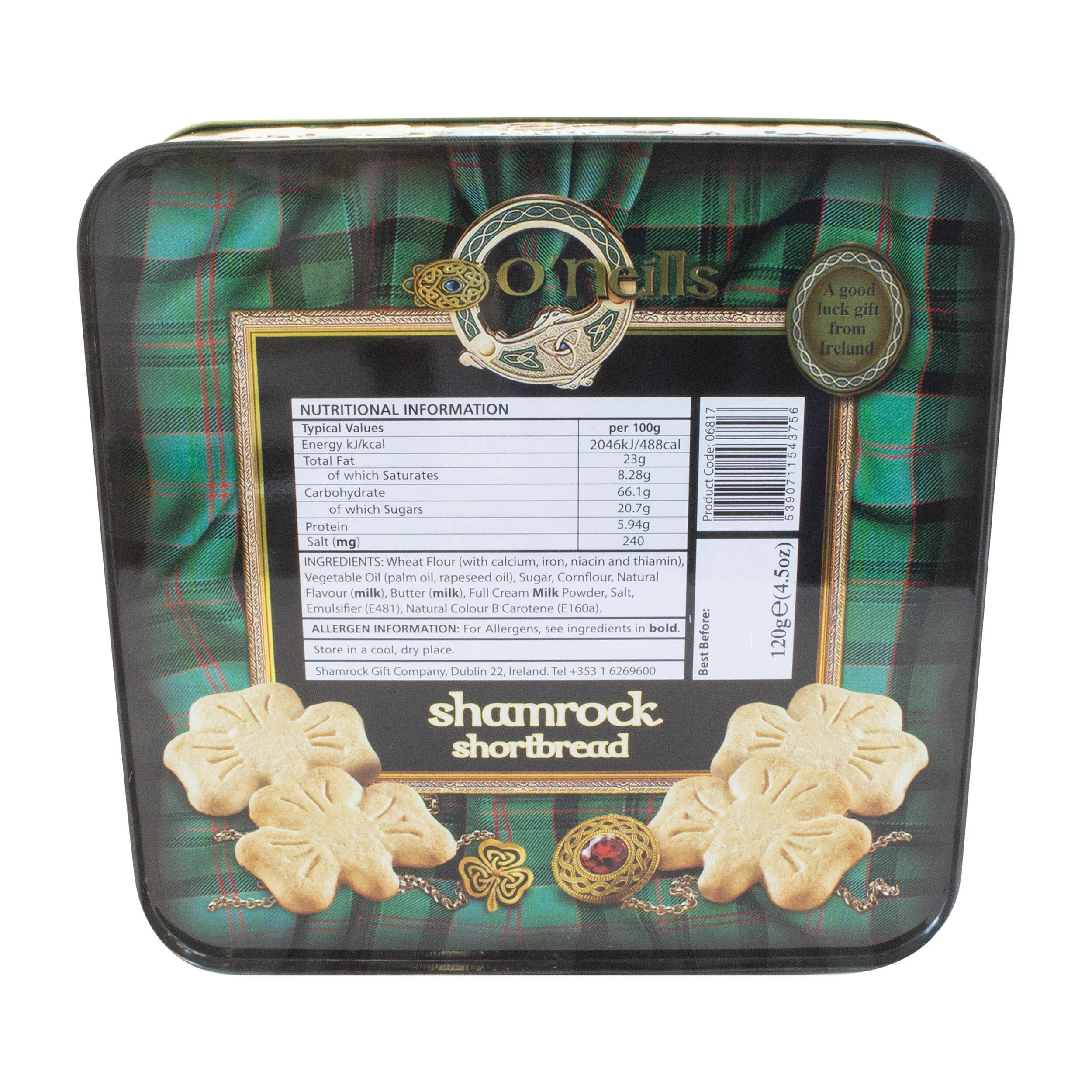 O'neill's Shamrock Shaped Shortbread In A Tin 120g - Image 3
