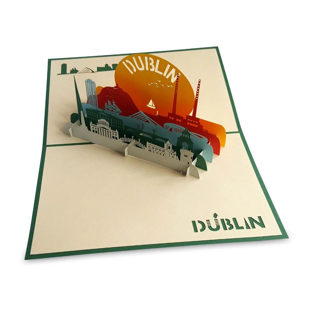 Pop-up Card With Dublin City Skyline & Landmarks Design - Image 3