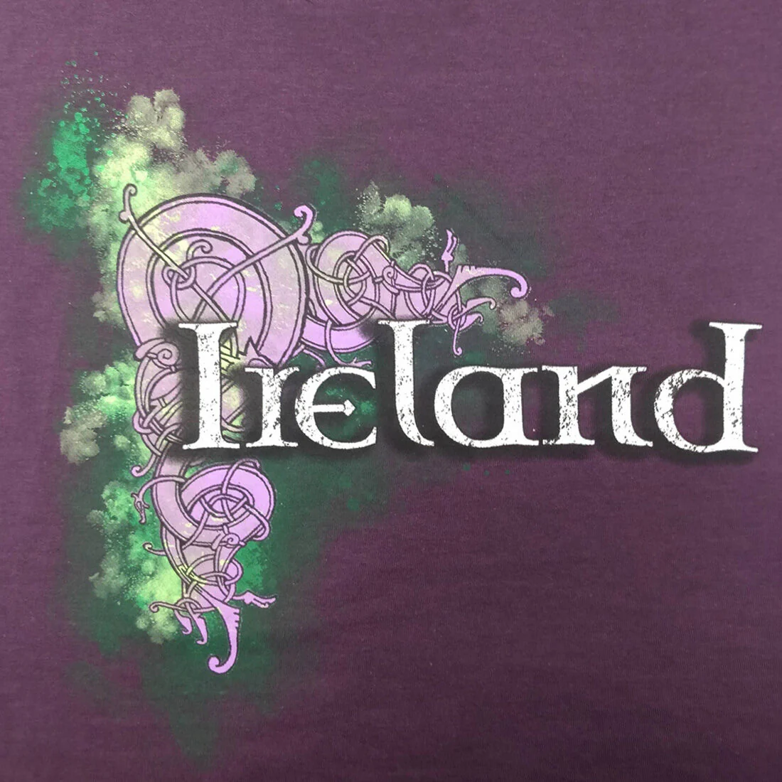 Purple Women's V-Neck T-Shirt with Ireland Celtic - Image 3