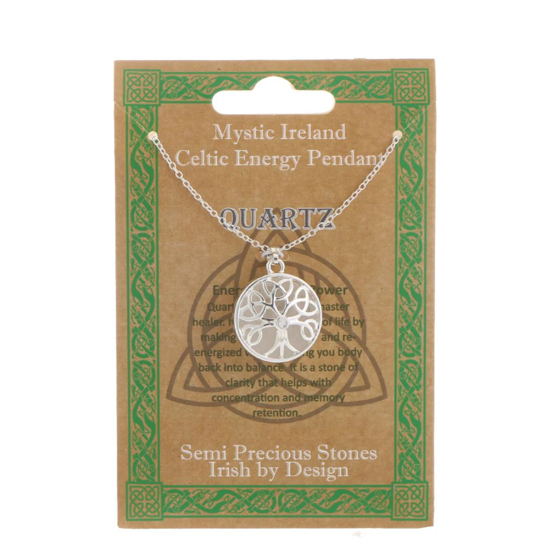 Quartz Stone Celtic Energy Necklace - Image 3