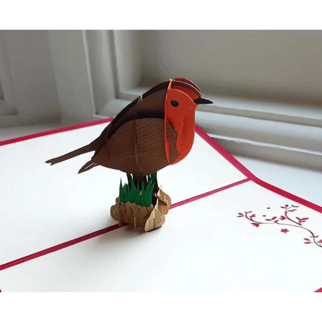Robin Bird Pop-up Card