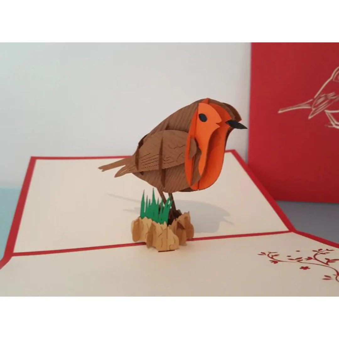 Robin Bird Pop-up Card - Image 2
