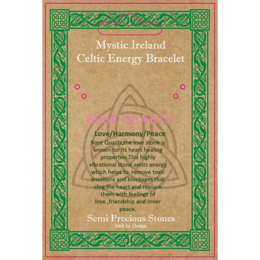 Rose Quartz Stone Celtic Energy Necklace - Image 4