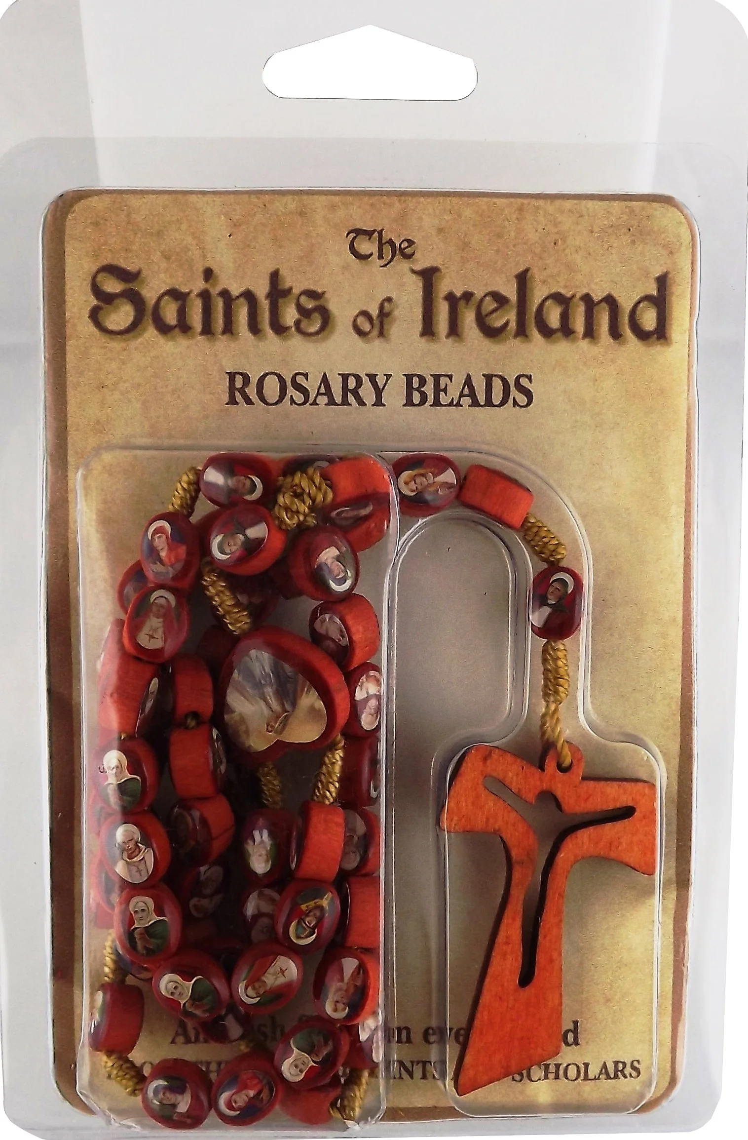 Saints Of Ireland Wooden Rosary Beads - Image 2