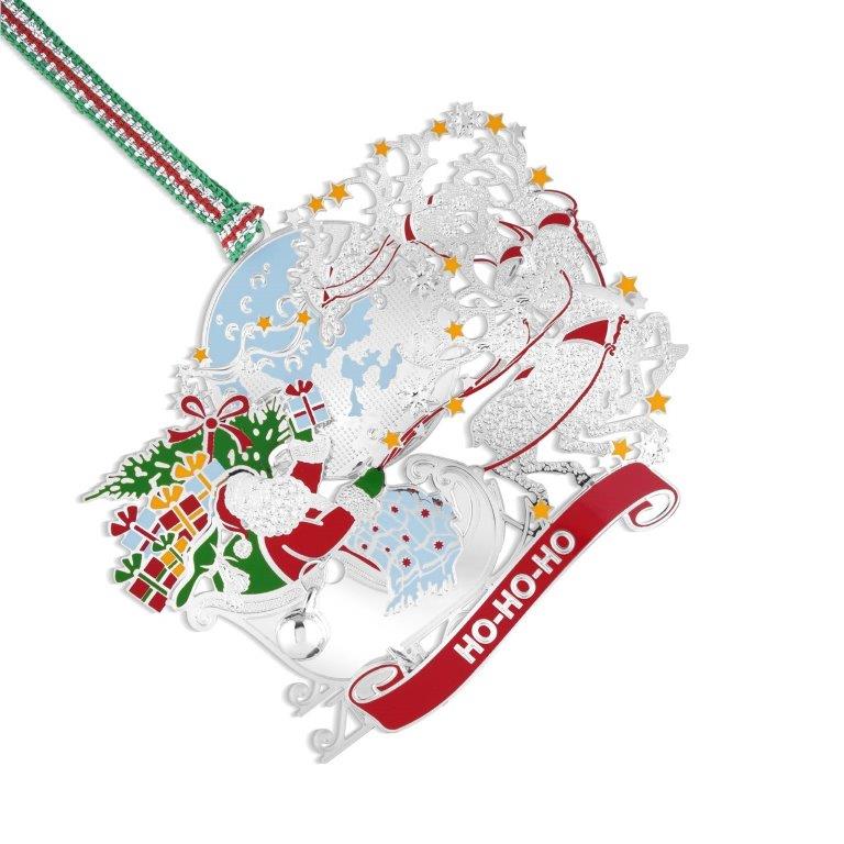 Santa in Sleigh Ho-Ho-Ho Christmas Tree Decoration - Image 2