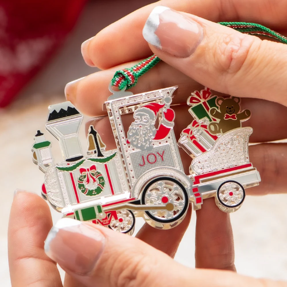 Santa in Train Hanging Christmas Decoration - Image 2