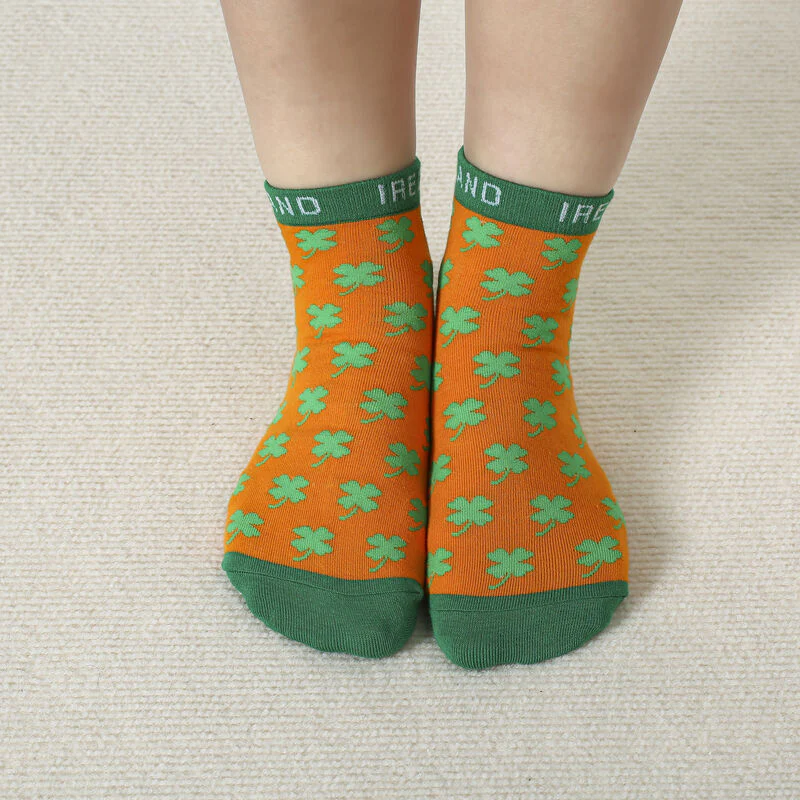 Shamrock Ankle Socks With Ireland Trim 3 Pack - Image 3