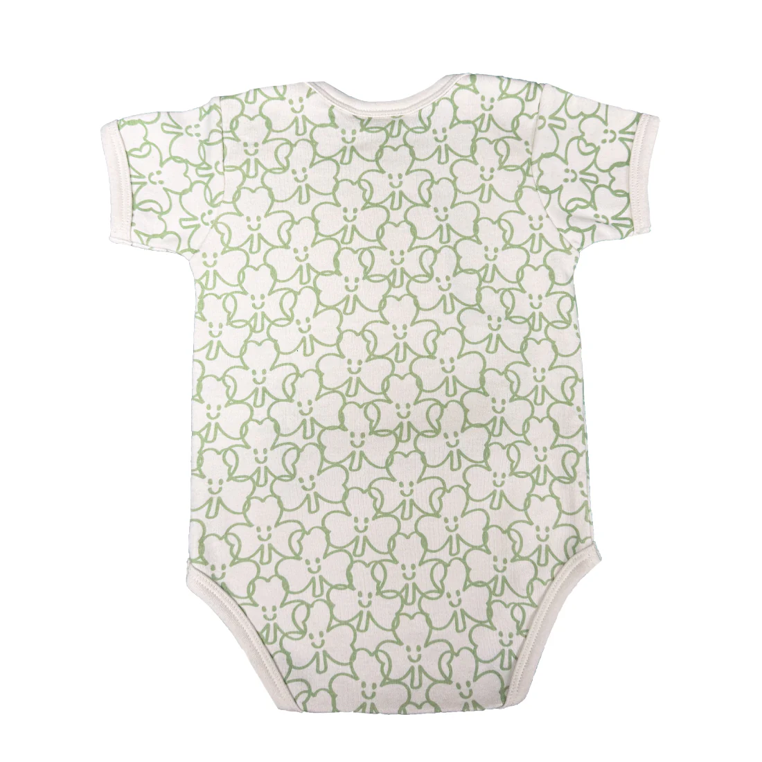 Shamrock Cream All Over Print Plush Baby Vest - Image 2