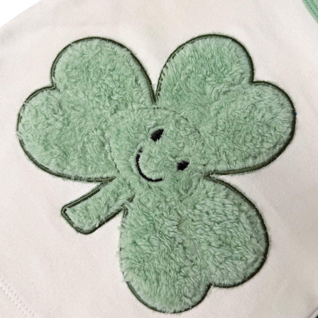 Shamrock Cream and Green Plush Baby T-Shirt - Image 3