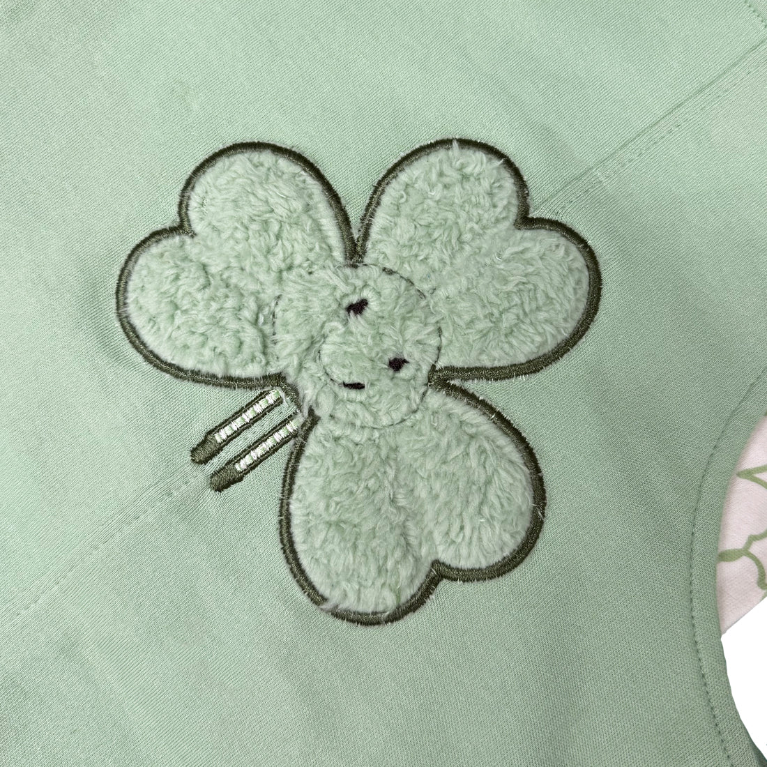 Shamrock Green and Cream Dungaree Set - Image 3