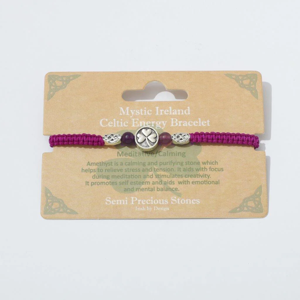 Shamrock Semi Precious Amethyst Bracelet - Image 2