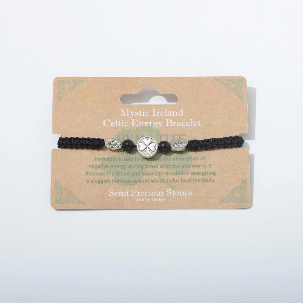 Shamrock Semi Precious Hematite Bracelet - Image 2